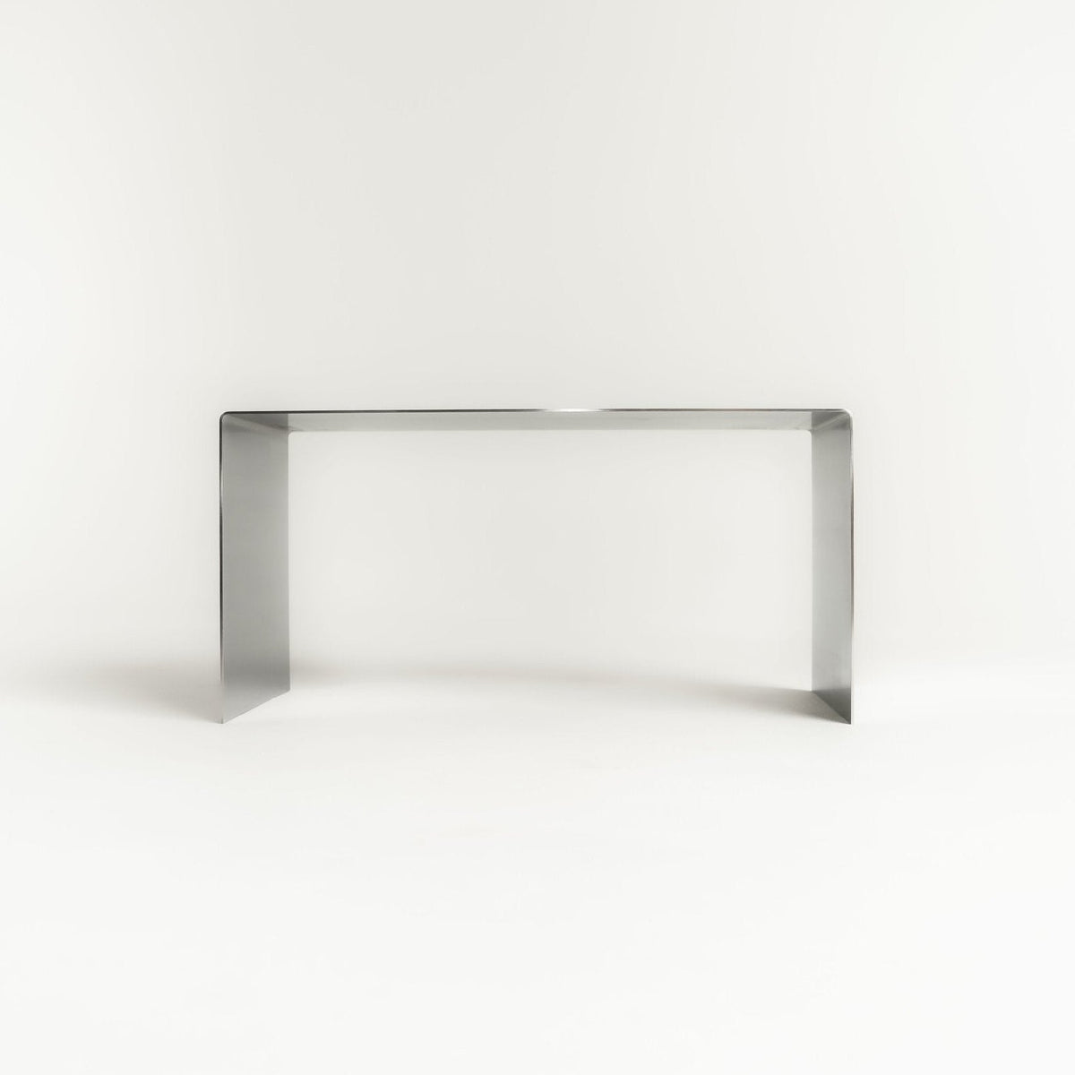 Coffee table COPENHAGEN in brushed stainless steel by Acier Studio